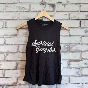 Spiritual Gangster sleeveless script muscle tank size XS